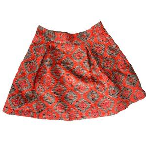 nanette lepore Orange Ikat Patterned Women’s Skirt Size 2